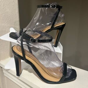 Lisa Vicky - Grace Black Ankle Strap Stiletto Sandal Women Size 8M